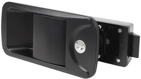 Loquet de Serrure de Porte de Camping-car, Finition Noire en Alliage de Zinc, Serrures D'entrée Antivol pour Camping-car, Remorque, 6,2 X 3 Pouces, Poignée de Loquet, Serrures de