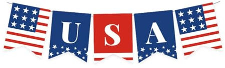 Amerika-Party-Dekorationen für Unabhängigkeitstag-Wimpelketten