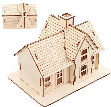 KICHOUSE 1satz Holzpuzzle Miniaturhaus Bausatz Aus Holz DIY Puzzle Für Erwachsene Kreatives Modell Zur Dekoration Für Zuhause Büro Und Feste Handgemacht Langlebig Und Sicher