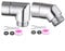 HomeVortex Hand Shower Adapter Set 90 & 135 Degree Angles Chrome Plated Copper Elbow Connector with Washers for Shower Hose G1/2 Inch Fitting 2-Pack