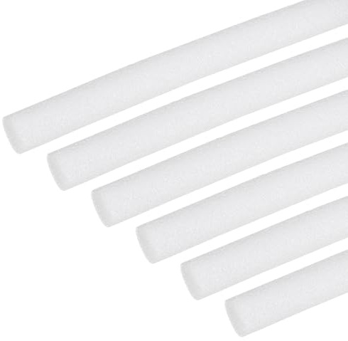 PATIKIL Backer Rod 1/2 Zoll x 3.3 Fuß 6 Stück Schaumstoffrolle Fugendichtung Dehnungsfuge Füllseil Dichtungsschaum Nudel Für Ritzen Betonrisse Füllen DIY Basteln (12mm Durchmesser) Weiß