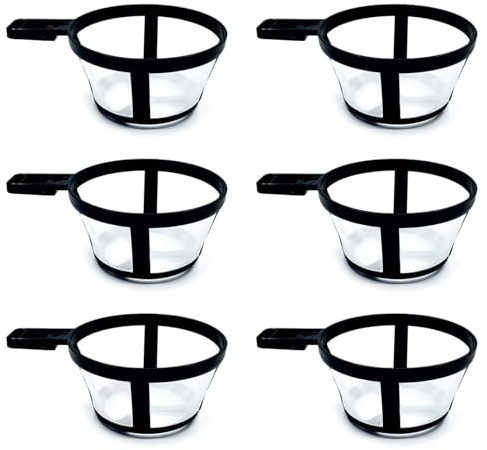 6-teiliges multifunktionales Nylon Kaffeefilter Set, Sieb, wiederverwendbarer Korb für Maker, der den Geschmack verbessert Nylonfilter