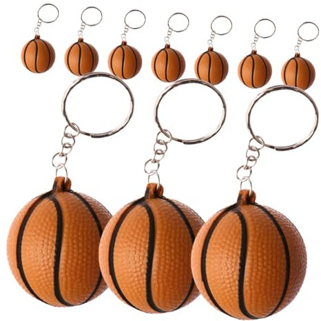 FRCOLOR Lot De 10 Porte-Clés De Basket-Ball Breloques De Fête Sport Pour Enfants Intérieur Mignons Pour Sacs À Pour Garçons Porte-Clés Pour Petit Ami Basket-Ball