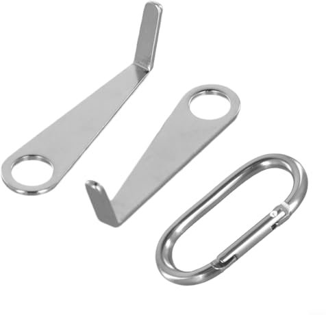 Chiave di ricambio per videocitofono, in acciaio inox, con moschettone, per campanello a batteria