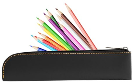 Der Stifthalter für Stifte - Schlank Und Schreibtisch-Organizer | Tragbare Modische Schultasche Mit Schiebe-Reißverschluss Für Studenten Und Jugendliche, Schwarz, riferimento alla descrizione