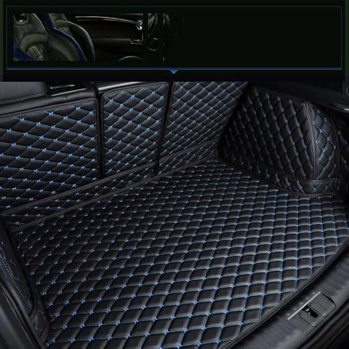 HIENHD Auto Kofferraummatte FüR Seat Leon ST Estate (2012-),All Inclusive Wasserdicht Kofferraumwanne Schutzmatte Antirutsch Kofferraum Schutz Interieur ZubehöR,F/Dark Blue