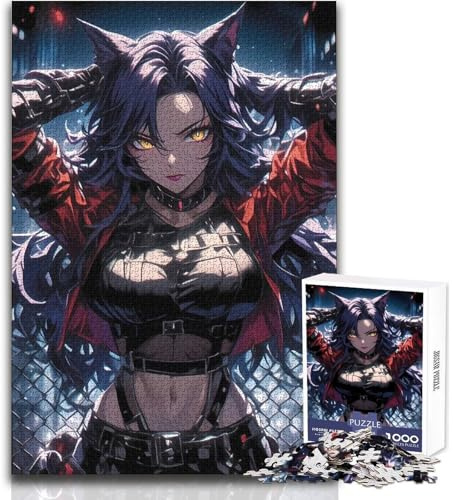 Wilde Urbane Catwoman–Puzzle für Erwachsene, 1000 Teile, cleveres und lehrreiches Spiel, tolles und liebevolles Geschenk, Größe 50x75cm