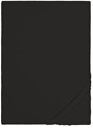 biberna Feinbiber-Spannbetttuch 0002744 schwarz 1x 180x200 cm - 200x200 cm
