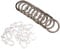Gardinia Gardinenringe für Gardinenstangen mit 20 mm Durchmesser, Inklusive Gleiteinlage und Faltenlegehaken, 10 Stück, Serie Chicago, Breite 4 mm, Metall, Titan, 3.4 x 3.4 x 0.021 cm, 10011159