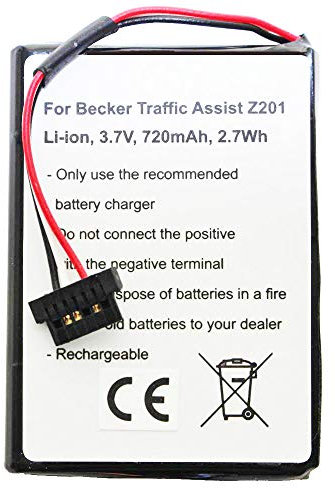 Akku kompatibel mit Becker Traffic Assist Z201, S30, 338937010150