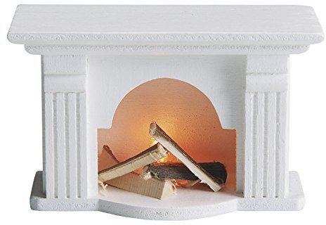 Kahlert Licht Casa Accesorios Mini Dolls 41663 Chimenea, Medio Blanco