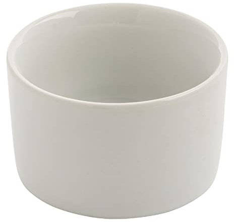 Olympia Ramequin contemporain 80 mm/3,5 pouces, 140 ml/4,5 oz (lot de 12), blanc, porcelaine vitrifiée, résistant à la chaleur et aux chocs, certifié BS4034 pour une utilisation hôtelière, U177