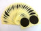 40 Labels, 50mm Diameter Round, Black, Plastic/Vinyl Colour Code Stickers, Self-Adhesive Sticky Coloured Dots