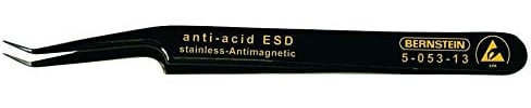 Bernstein 5-053-13 SMD Forceps 110 mm Oblique Angled Super Point with ESD Coating