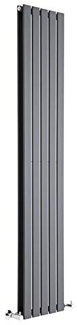 Milano Alpha Anthracite Vertical Double Flat Panel Radiator - 1780mm x 350mm