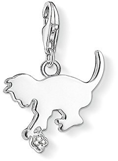 Thomas Sabo Damen Charm-Anhänger Katze Charm Club 925 Sterling Silber DC0025-725-14