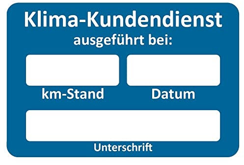 AUPROTEC Kundendienst Aufkleber Werkstatt Serviceaufkleber Auswahl: 100 Stück, Klimaservice bei