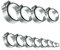 AUPROTEC Collier à 1 oreille avec bague en acier inoxydable DIN 3017 choix: 5,6-6,5 mm, 10 pièces