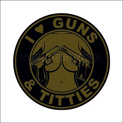 591 < Guns & Titties > Aufkleber/Sticker/Oldschool/Retro/Rockabilly