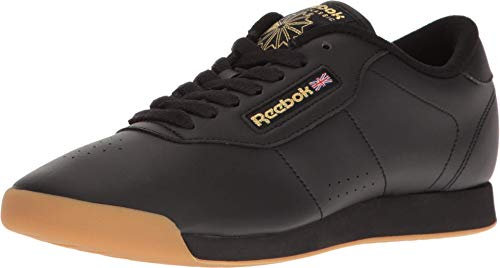 Reebok Damen Princess Sneakers for, Comfortable Or Tennis Womens Shoes Walking-Schuh, Schwarz (Black/Gum), 36 EU
