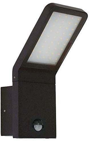 max K O M F O R T LED Außenwandleuchte mit Bewegungsmelder IP54 Außenlampe Wandleuchte Flurleuchte Badleuchte Schwarz 10W 695 Lumen Variante 337A1