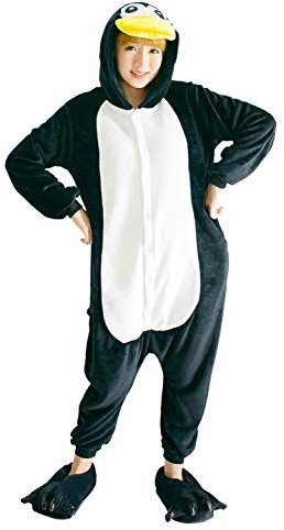 FunnyCos Einteiler für Erwachsene, Tier, Unisex, Halloween, Cosplay, Kostüm, Loungewear, pinguin, M (Fits Height 158-167cm)