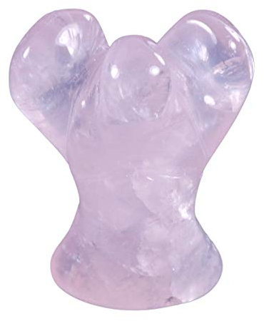 Lebensquelle Plus Ange en quartz rose - Ange gardien en pierre précieuse - Figurine debout (quartz rose)