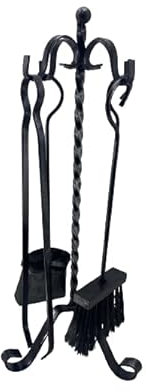 artigianatodaloise - Kaminzubehör-Set Schmiedeeisen Handwerk - Zubehör-Set für Kamin 2