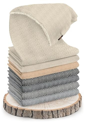 yanopurna Sciarpa in Cashmere Unisex - Sciarpa Leggera in Lana di Cashmere per Donna e Uomo con Motivo a Spina di Pesce - Sciarpa Avvolgente Calda 68 x 190 cm, Sciarpa al Collo - Prodotto in Nepal