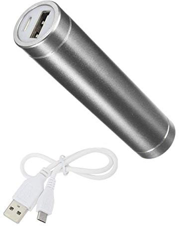 Batterie Chargeur Externe pour Huawei P30 Lite Universel Power Bank 2600mAh avec Cable USB/Mirco USB Secours Telephon (Argent)