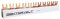 Doktorvolt Phasenschiene Stromschiene Sammelschiene Gabel PS/G 4 Phasige 11 Modulen 16 mm2 100A 2841 Kammschiene Schiene