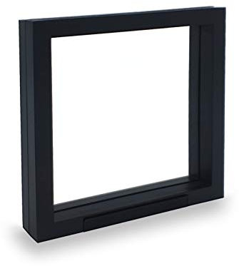 SAFE 4509 Schweberahmen schwarz 18x18 cm | Münzrahmen | Objektrahmen | Münzständer 3D Rahmen schwarz für Ihre Münzen, Mineralien, oder Modellautos