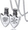 FaithHeart Viking Kompass Schild Anhänger mit Gravur Herren skandinavischer Kompass Anhänger mit 55cm+5cm Kette für Damen und Herren