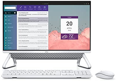 Dell Inspiron 5400 - PC All-in-One da 23,8 Full HD (Intel Core i3-1115G4, Intel Iris Xe Graphics, 8 GB RAM, 256 GB SSD, fotocamera HD, Windows 11 Home), metallo - Mouse e tastiera inclusi