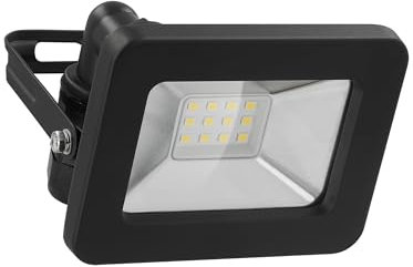 goobay 53868 LED Strahler Außen 10W / Außenstrahler IP65 / Neutralweißes Licht 850 lm/LED Scheinwerfer Fluter Wandmontage / IP65 Gartenstrahler/Schwarz