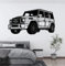 Autocollant Mural en Vinyle pour Véhicule Tout-Terrain Montagne Wading 4WD Décalque Concessionnaire de Voiture Atelier de Réparation Automobile Garage Chambre de Cadeau de Garçon Art Déco Mural57x31cm