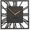 FLEXISTYLE Wanduhr ohne tickgeräusche modern LOFT Piccolo Square 30cm Wohnzimmer Badezimmer (Schwarz), z219n