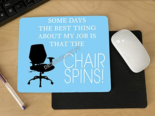 FT FlyingTurtles (Blue) The Chair Spins Funny Premium Mouse mat pad designed