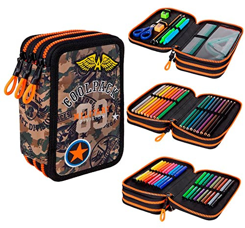 Coolpack E67023, Mäppchen JUMPER 3 Badges B, Multicolor