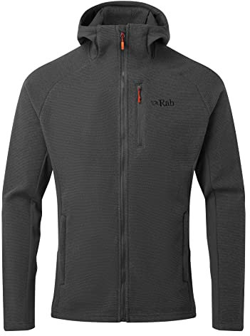 Rab Men's Capacitor Hoody Midweight Jacket for Hiking, Trekking, & Climbing - Graphene - Medium