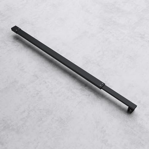 doporro Haltestange schwarz für Duschabtrennung für Duschwände Glaswand Stabilisator variabel 70-120cm Haltestange Form: Rechteckig BRAM3
