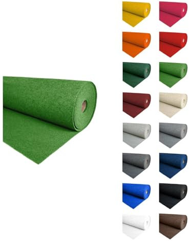 Jardin202 - Alfombra para Eventos Moqueta Ferial | 2m Ancho 2 Metro (Ancho) x 12 Metros (Largo) (33 - Verde Claro)