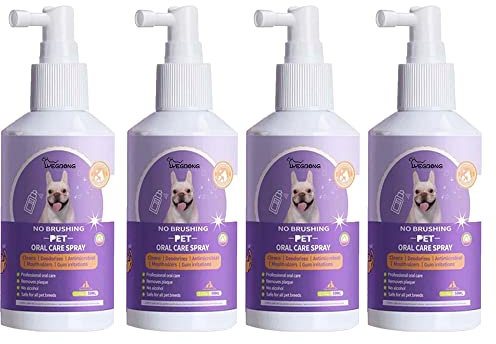 Haustier Mundspray Saubere Zähne, Zahnreinigungsspray Für Hunde & Katzen, Pet Atemerfrischer Spray Care Cleaner, Ziele Zahnstein & Plaque Beseitigen Mundgeruch, Kein Bürsten Pet Oral Care Spray
