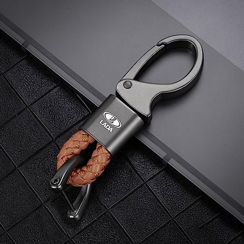 NOGRAX Auto Metall Leder Schlüsselanhänger,Für Lada Mode Familie Geschenk Frauen Männer Auto schlüssel Zubehör,C-M