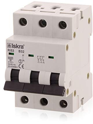 Sicherungsautomat Leitungsschutzschalter MCB Eco-Line, 32A, Typ B, 3-polig, 400V, bietet effektiven Schutz, 5 Stück
