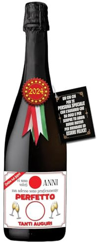 Bottiglia di Vino Prosecco Millesimato personalizzato per il compleanno del vostro amico