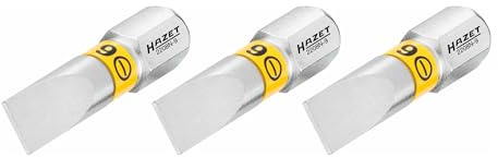 HAZET Bit - Sechskant6,3 (1/4 Zoll) - Schlitz Profil - 1x6mm -3-tlg.