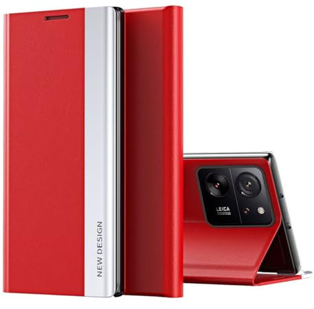 Beajew Flip Custodia per Huawei P40 Pro, Custodia Sottile per Telefono,con Supporto Stand,Chiusura Magnetica per Huawei P40 Pro-Rosso