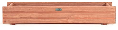 GYMAX Fioriera in Legno con Struttura Solida per Ortaggi, Erbe, Fiori, Fioriera da Balcone/Terrazza/Giardino, Uso Interno ed Esterno, 91,5X18X16 cm