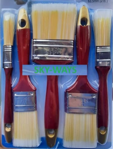 5 Pcs Paint Brush Set Varnish Latex Water Oil Paint Brushes 0.5,1,1.5,2,2.5